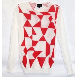 Giorgio Armani Semi Sheer Long Sleeve Size 4 EUC